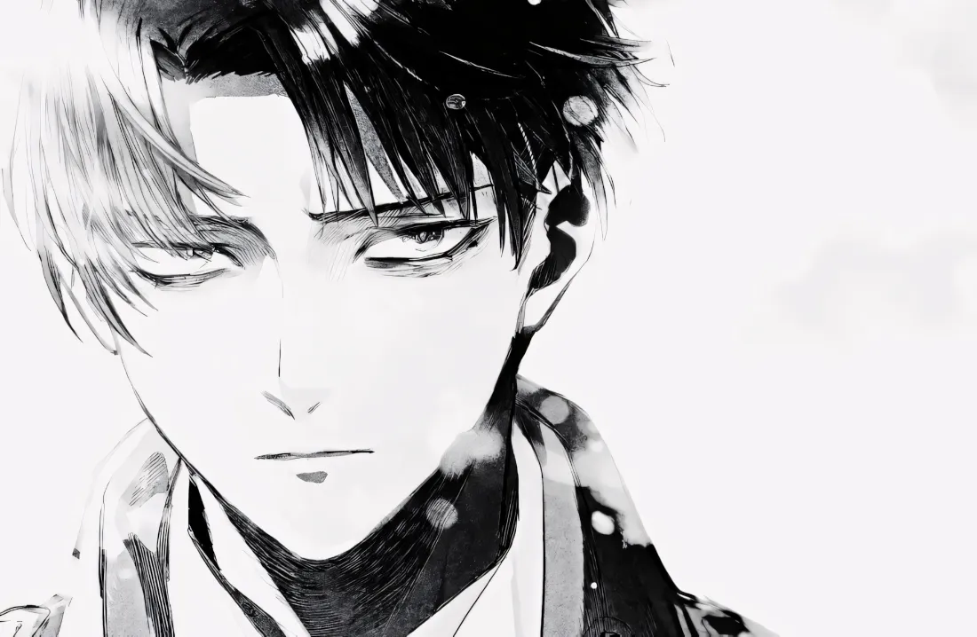 2k利威尔壁纸｜进击的巨人背景图片 - 黑白兵长「哲风壁纸」