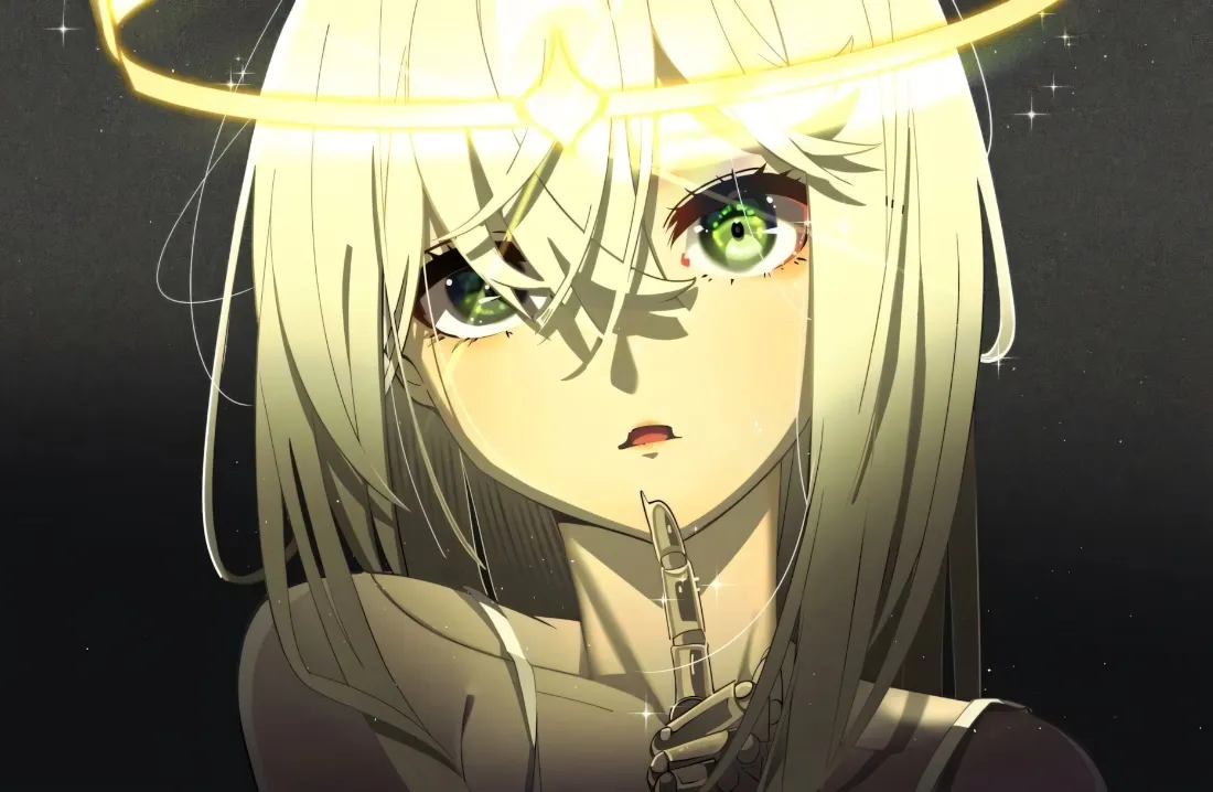 2k光环少女壁纸｜金发绿瞳背景图片 - 神秘宗教感「哲风壁纸」