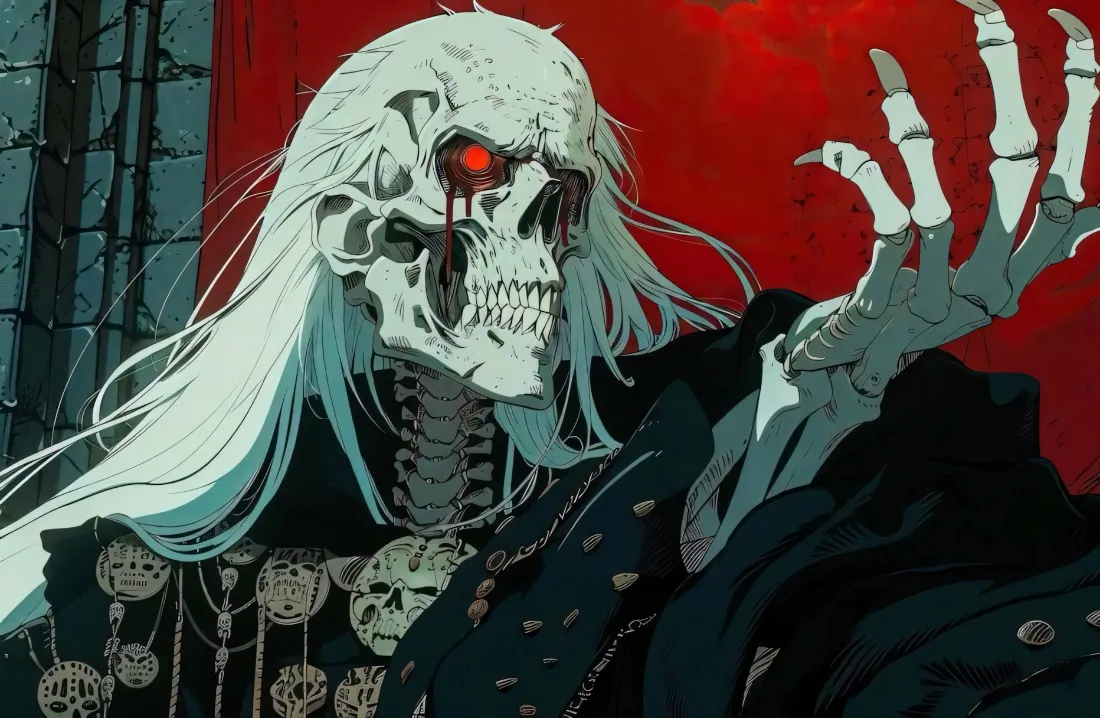 2k骷髅领主壁纸｜暗黑诡谲背景图片 - 红眼骷髅「哲风壁纸」