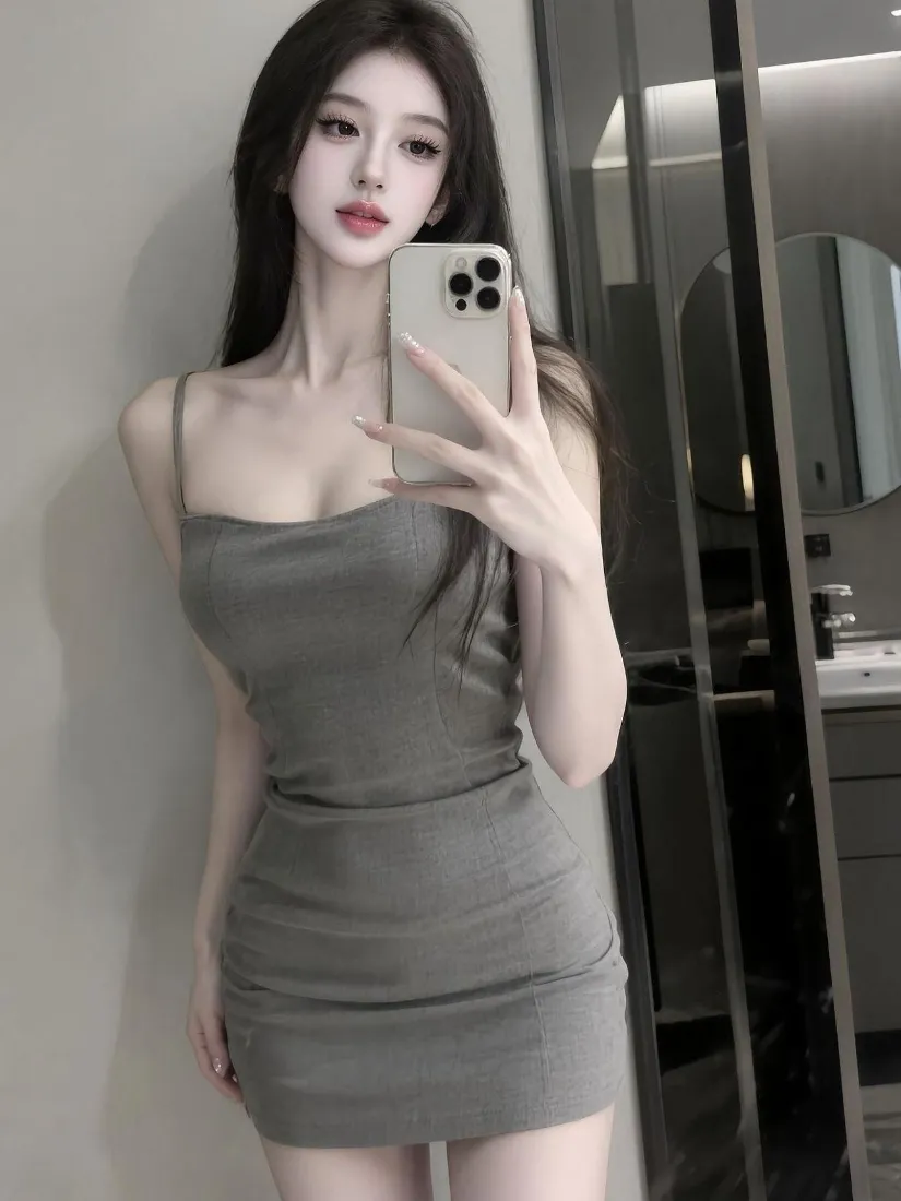 纯欲辣妹手机壁纸｜手机背景图片 - 紧身包臀裙「哲风壁纸」