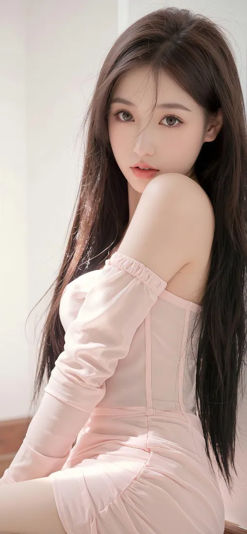 纯欲美女手机壁纸｜室内背景图片 - 长发女神「哲风壁纸」