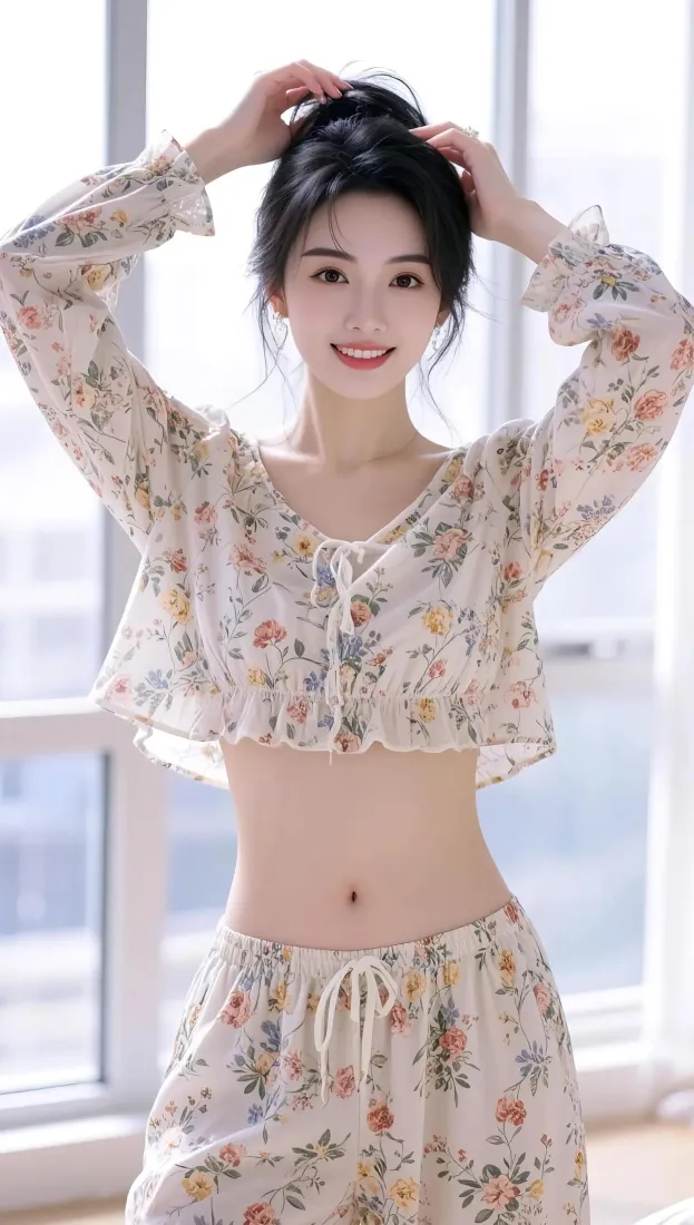 清纯美女手机壁纸｜室内窗边背景图片 - 甜系少女「哲风壁纸」