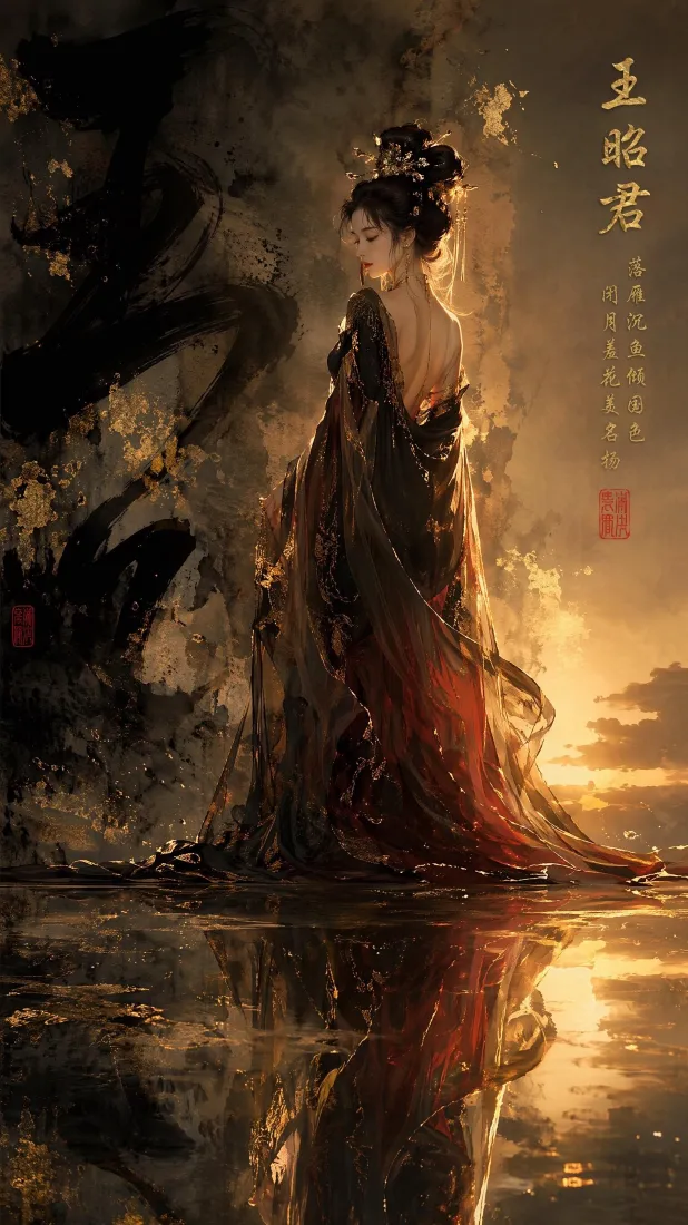 王昭君手机壁纸｜古风背景图片 - 国风美人「哲风壁纸」