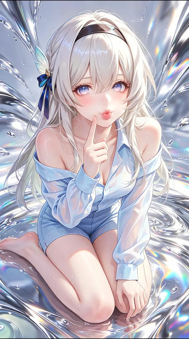 流萤手机壁纸｜手机背景图片 - 银发二次元少女「哲风壁纸」