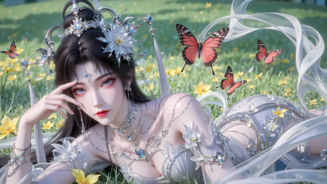 6k邀月公主壁纸｜完美世界背景图片 - 花野蝴蝶「哲风壁纸」