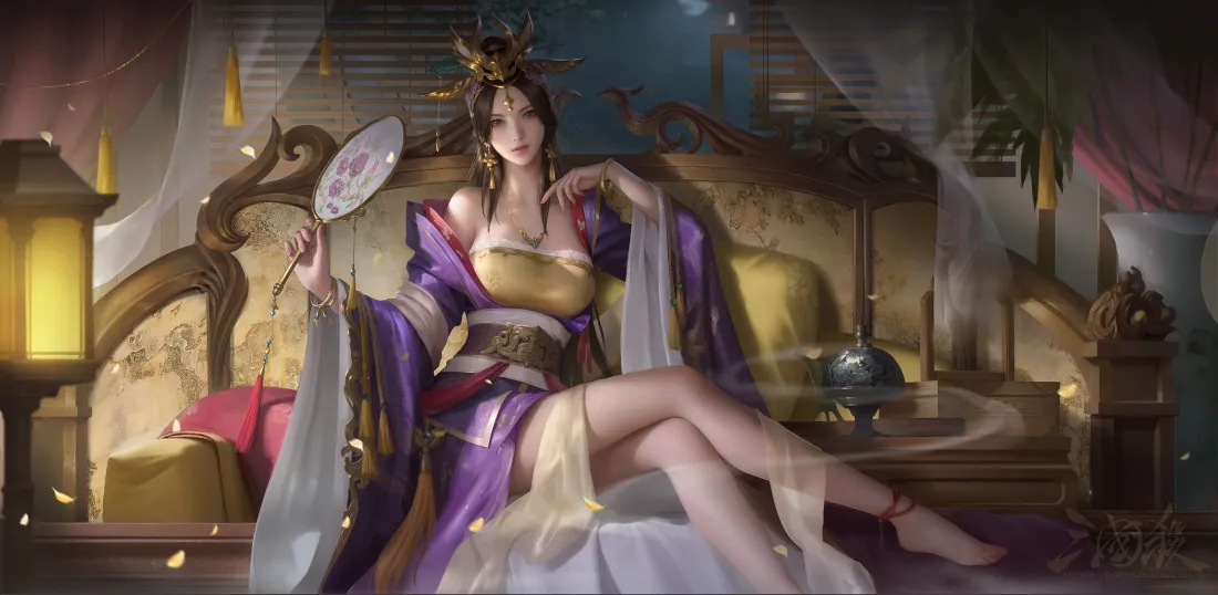 3k蔡夫人壁纸｜三国杀背景图片 - 古风美人「哲风壁纸」