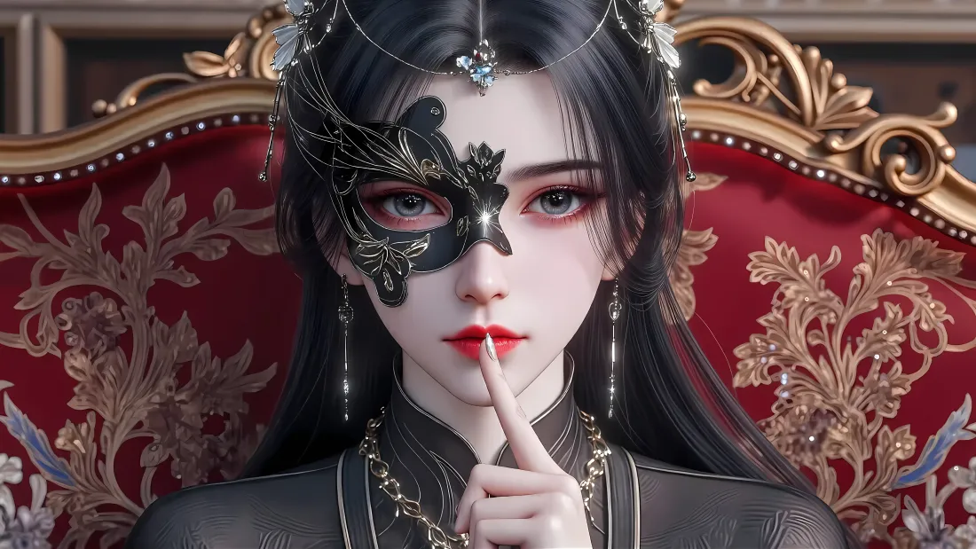 7k李慕婉壁纸｜假面舞会背景图片 - 冷艳美人「哲风壁纸」
