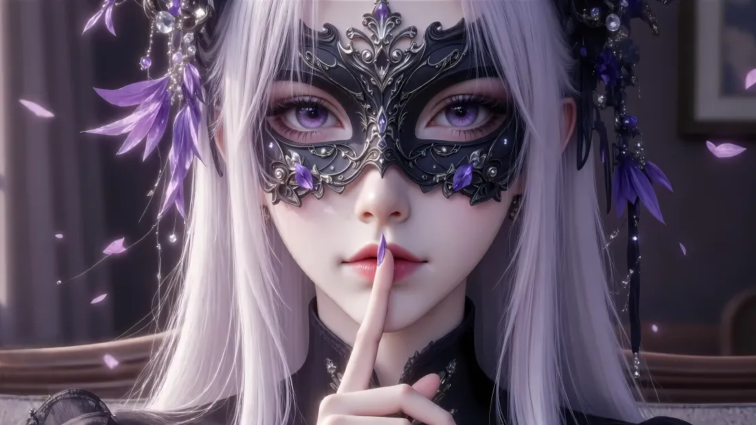 7k小医仙壁纸｜斗破苍穹背景图片 - 银发假面少女「哲风壁纸」