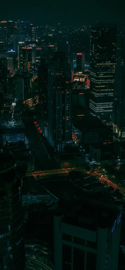 繁华都市夜景手机壁纸｜高清背景图片 - 霓虹灯光「哲风壁纸」