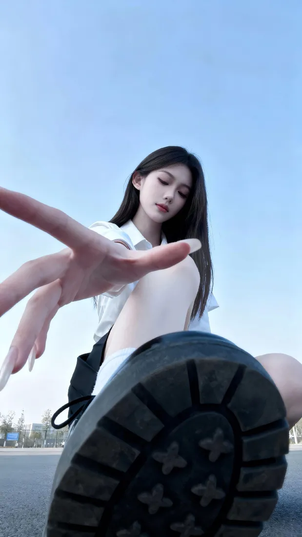 长发美女手机壁纸｜手机背景图片 - 户外错位「哲风壁纸」