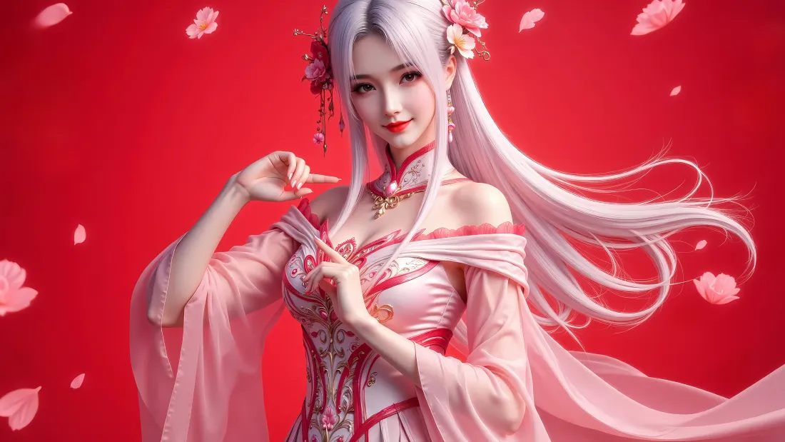 8k小医仙壁纸｜斗破苍穹背景图片 - 古风银发美人「哲风壁纸」
