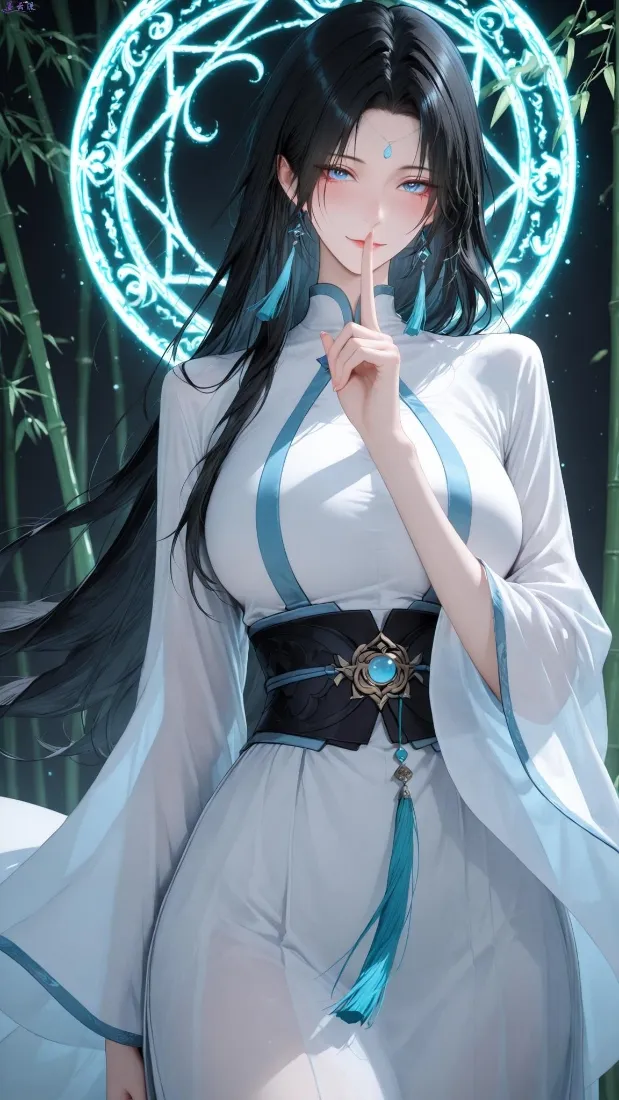 古风美人手机壁纸｜竹林魔法阵背景图片 - 玄幻「哲风壁纸」