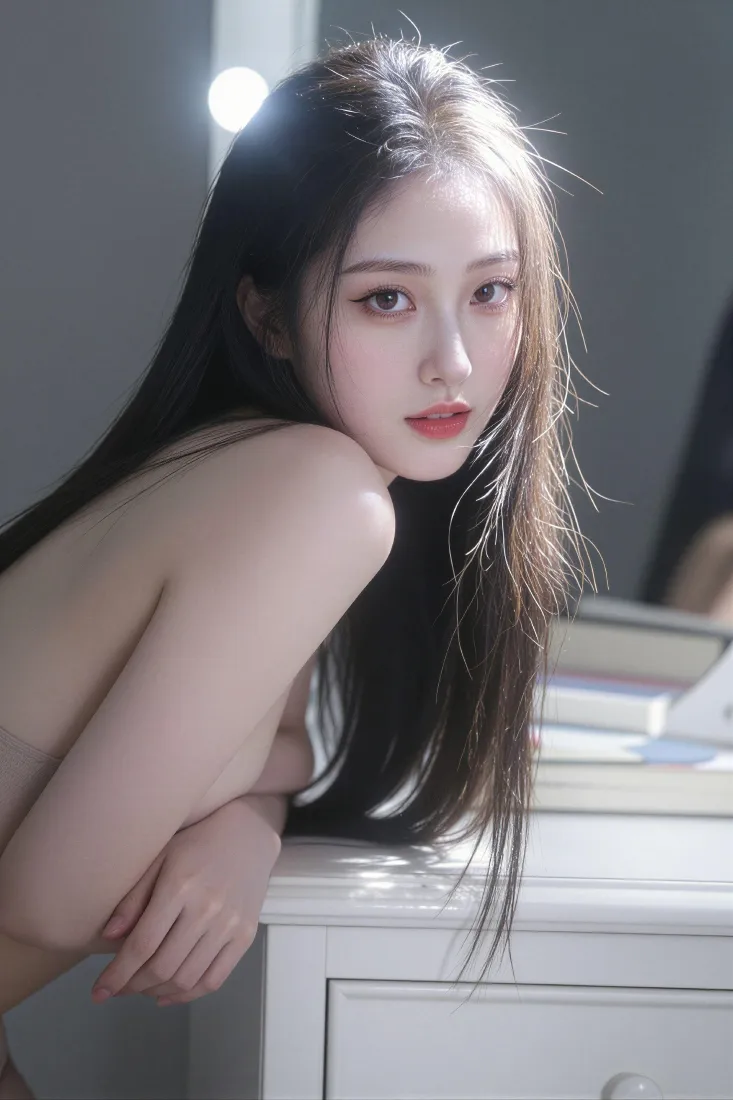 长发美女手机壁纸｜简约室内背景图片 - 高清手机「哲风壁纸」