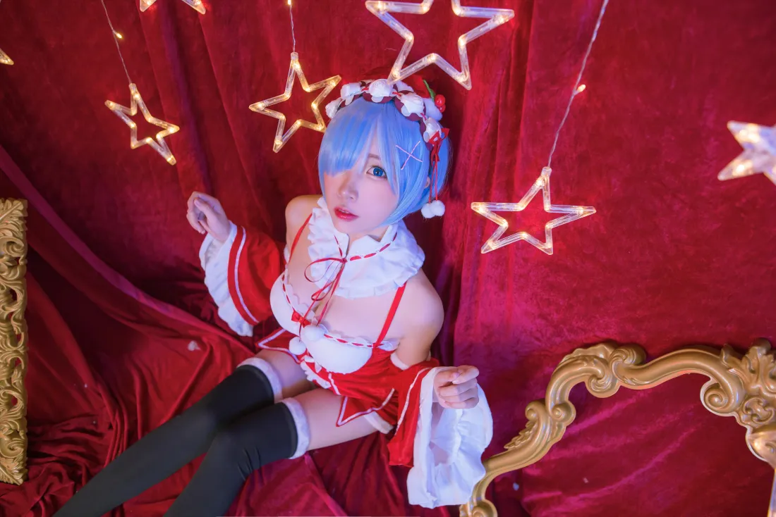 6k蕾姆壁纸｜圣诞女仆背景图片 - cosplay「哲风壁纸」