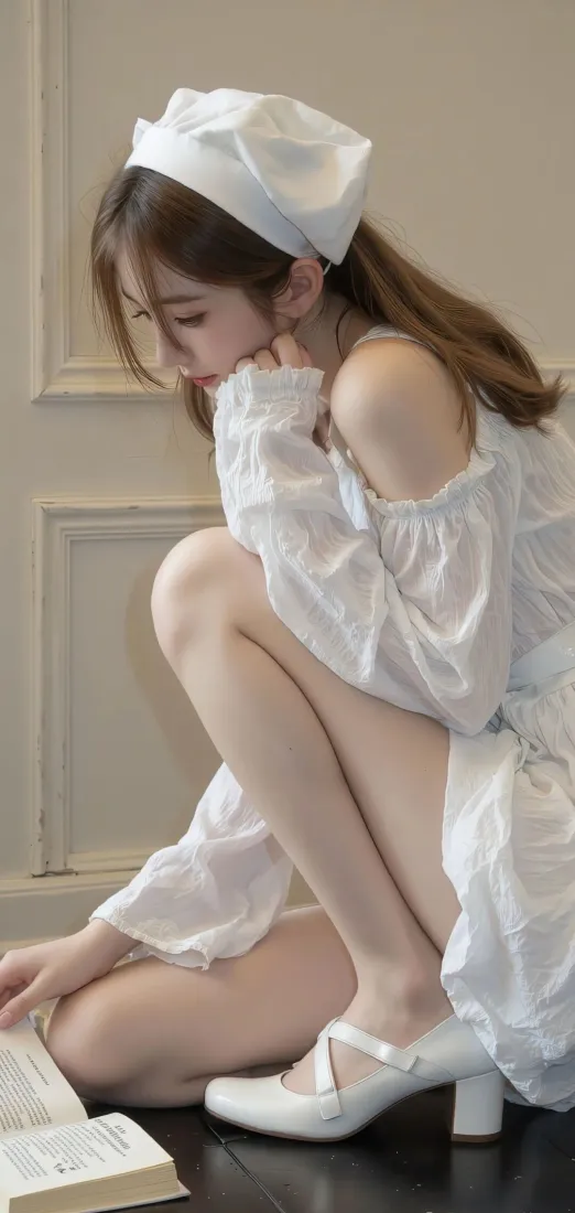 护士装美女手机壁纸｜室内背景图片 - 清新「哲风壁纸」