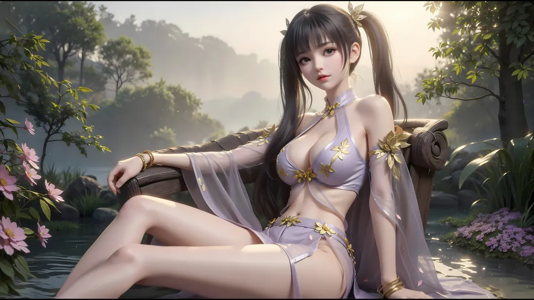 8k紫妍壁纸｜斗破苍穹背景图片 - 林间美人「哲风壁纸」