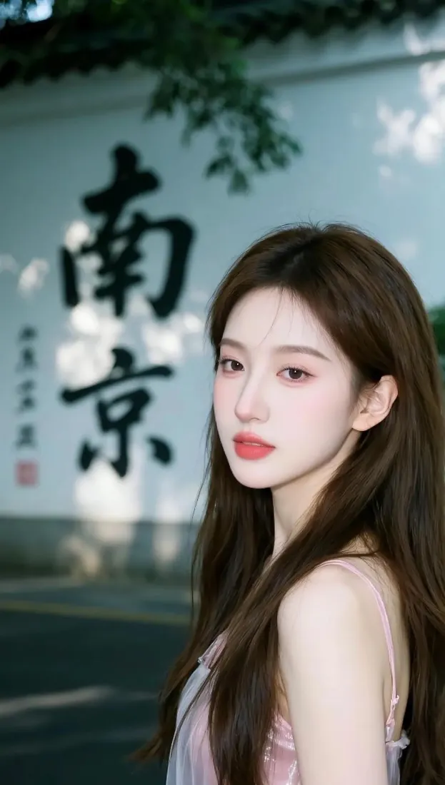 长发美女手机壁纸｜手机背景图片 - 南京街拍「哲风壁纸」