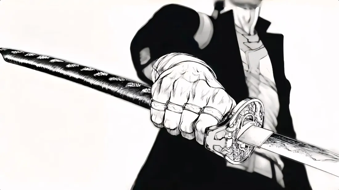 5k维吉尔壁纸｜黑白背景图片 - 武士剑「哲风壁纸」