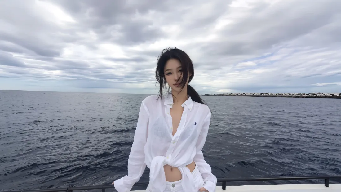 4k美女壁纸｜海洋背景图片 - 平板「哲风壁纸」