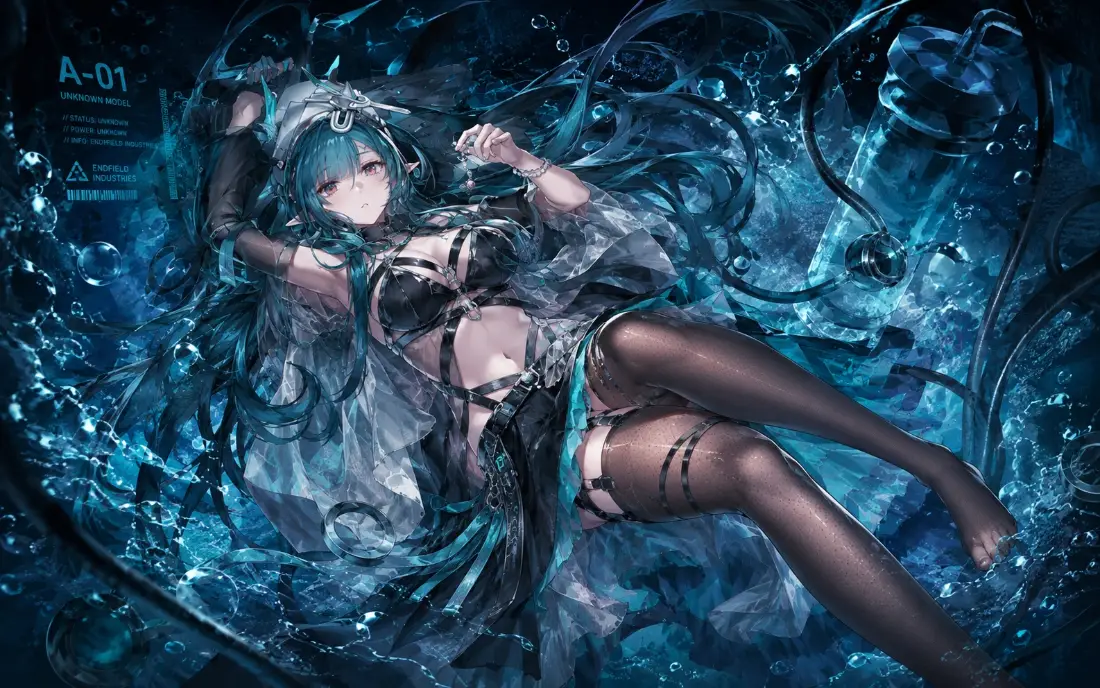 2k初音未来壁纸｜深海蓝调背景图片 - 二次元美少女「哲风壁纸」