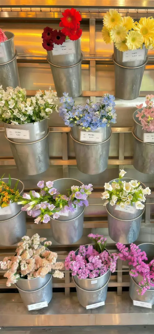 花束手机壁纸｜花店鲜花花架背景图片 - 多彩花艺陈列「哲风壁纸」