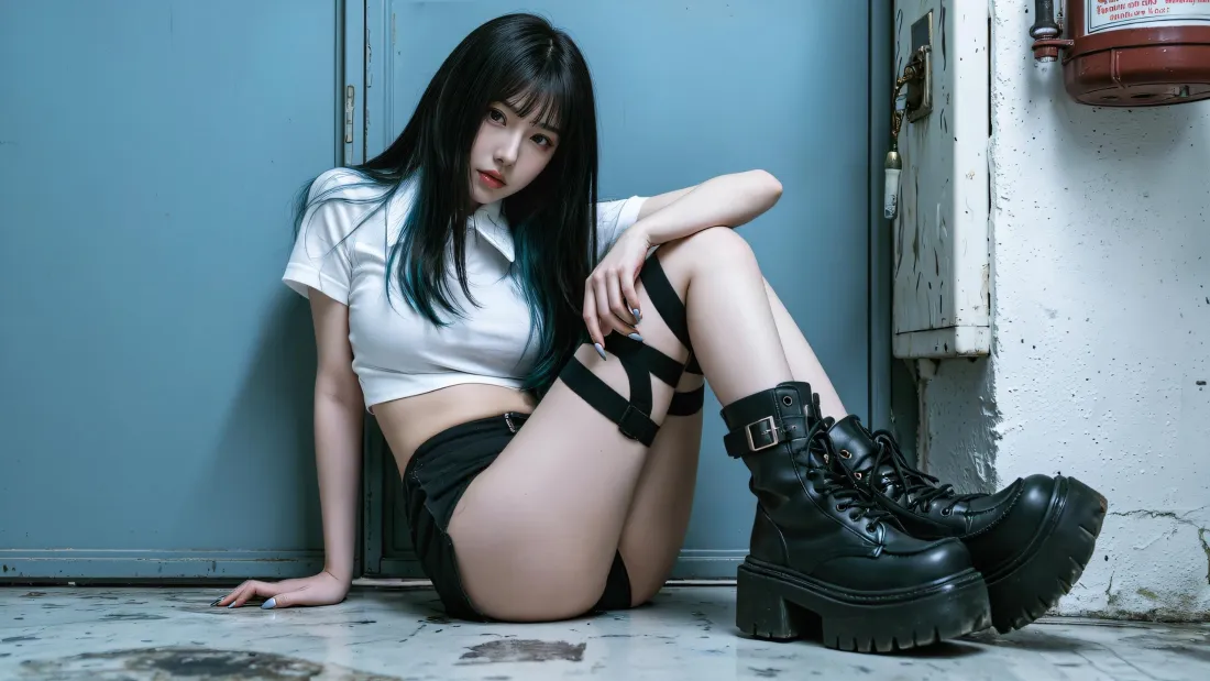 3k甜酷辣妹壁纸｜工业风背景图片 - 性感时尚写真「哲风壁纸」