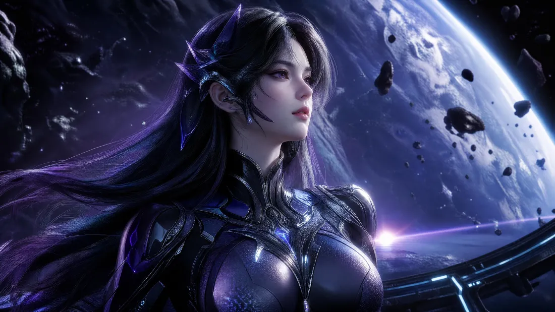 4k徐欣壁纸｜宇宙星空背景图片 - 吞噬星空动漫女主「哲风壁纸」