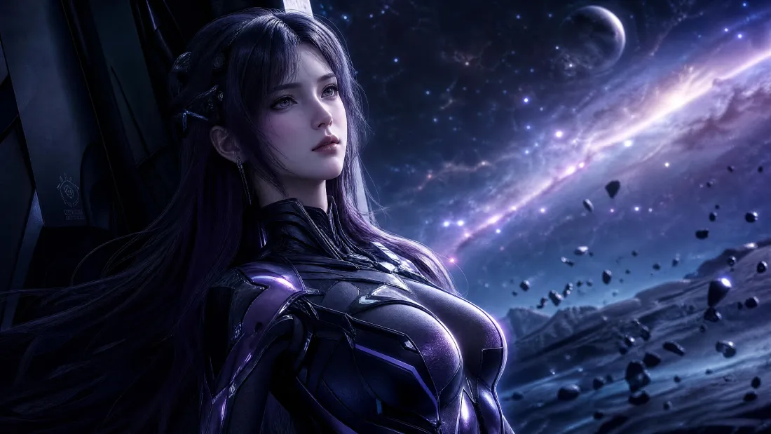 4k徐欣壁纸｜宇宙星空背景图片 - 吞噬星空动漫女主「哲风壁纸」