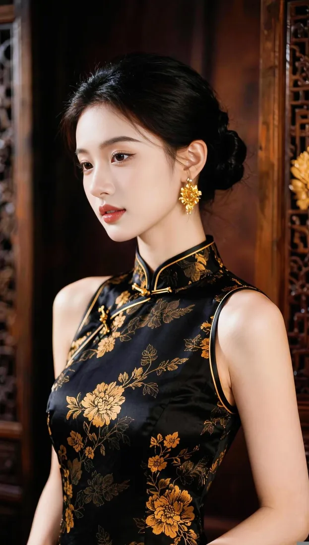 旗袍美女手机壁纸｜中式国风背景图片 - 复古温婉人像「哲风壁纸」