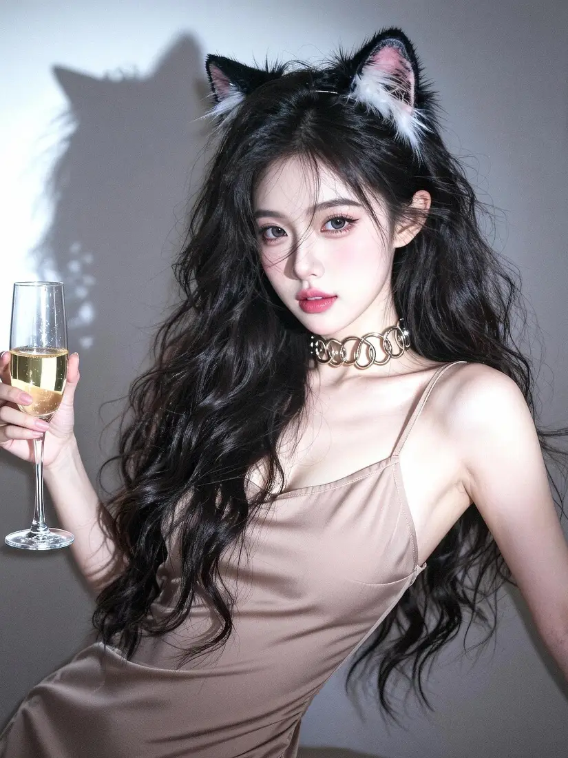 猫系美女手机壁纸｜氛围感人像背景图片 - 时尚写真「哲风壁纸」
