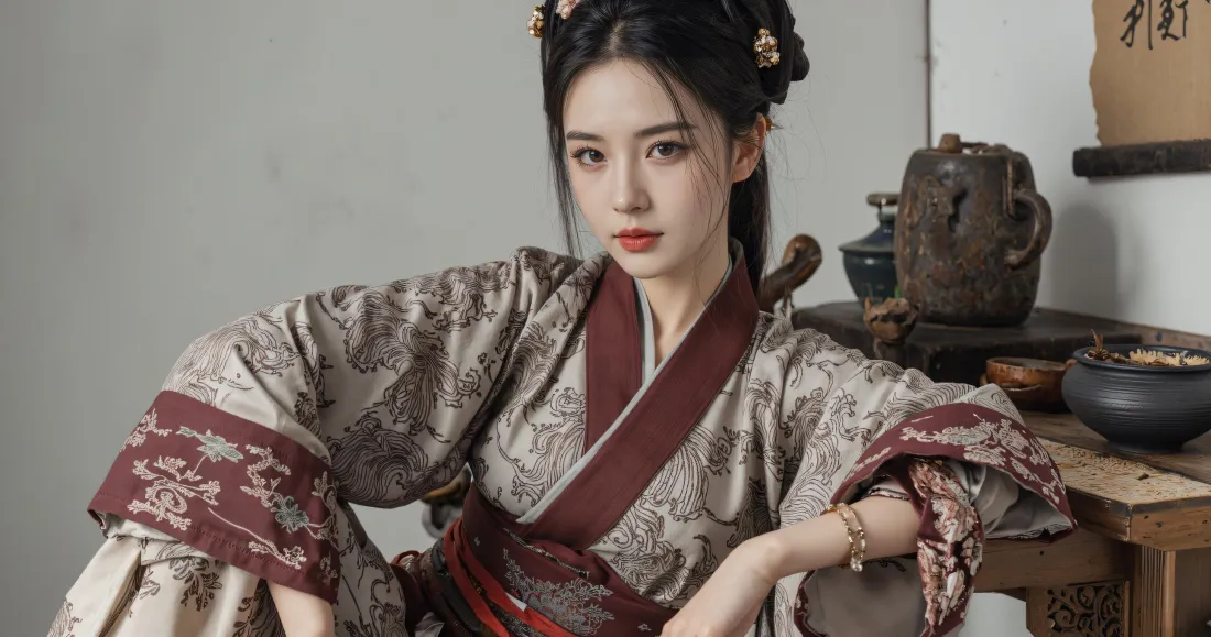 3k古装汉服美女壁纸｜古风茶室背景图片 - 古典氛围感「哲风壁纸」