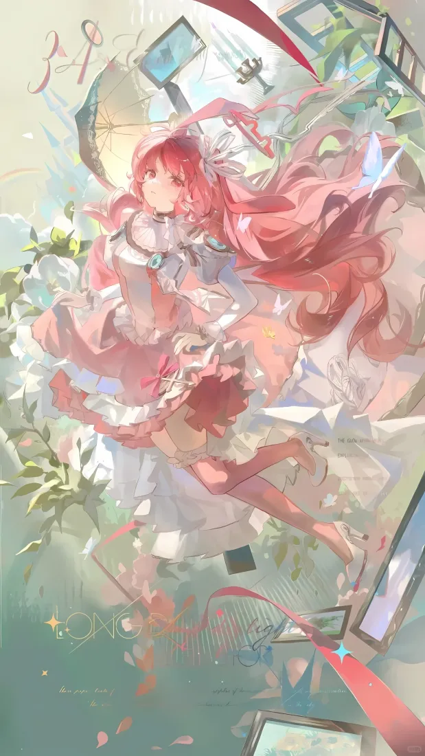 鹿目圆手机壁纸｜魔法少女小圆背景图片 - 粉发少女日系插画「哲风壁纸」