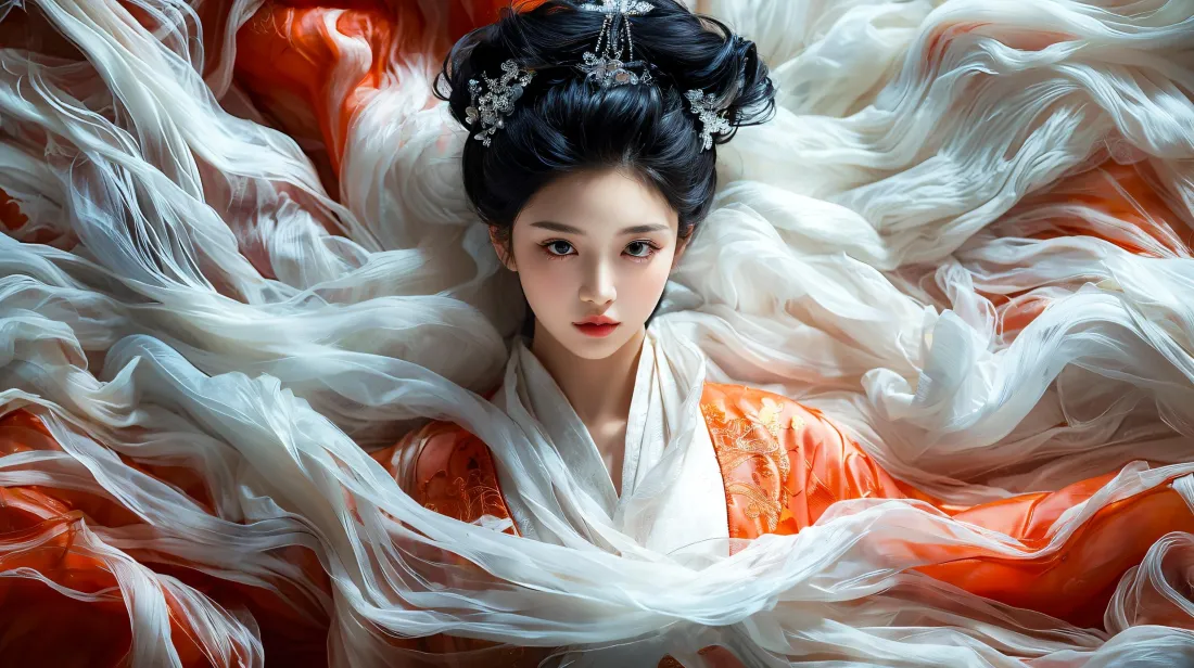 2k古风汉服美女壁纸｜仙气飘带背景图片 - 国风古装「哲风壁纸」