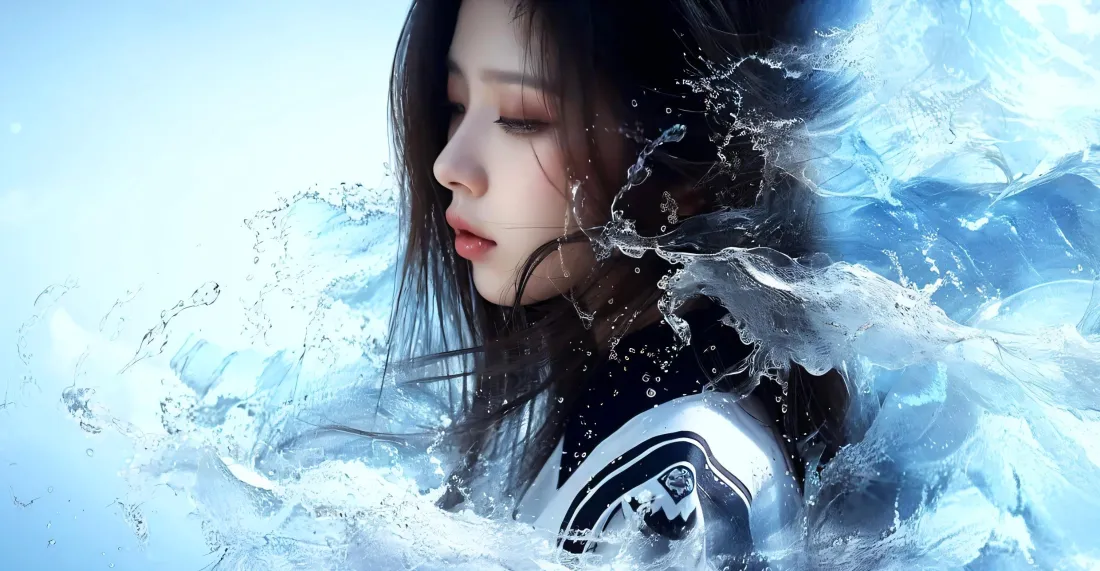 2k清冷少女壁纸｜水雾侧颜背景图片 - 平板适用「哲风壁纸」