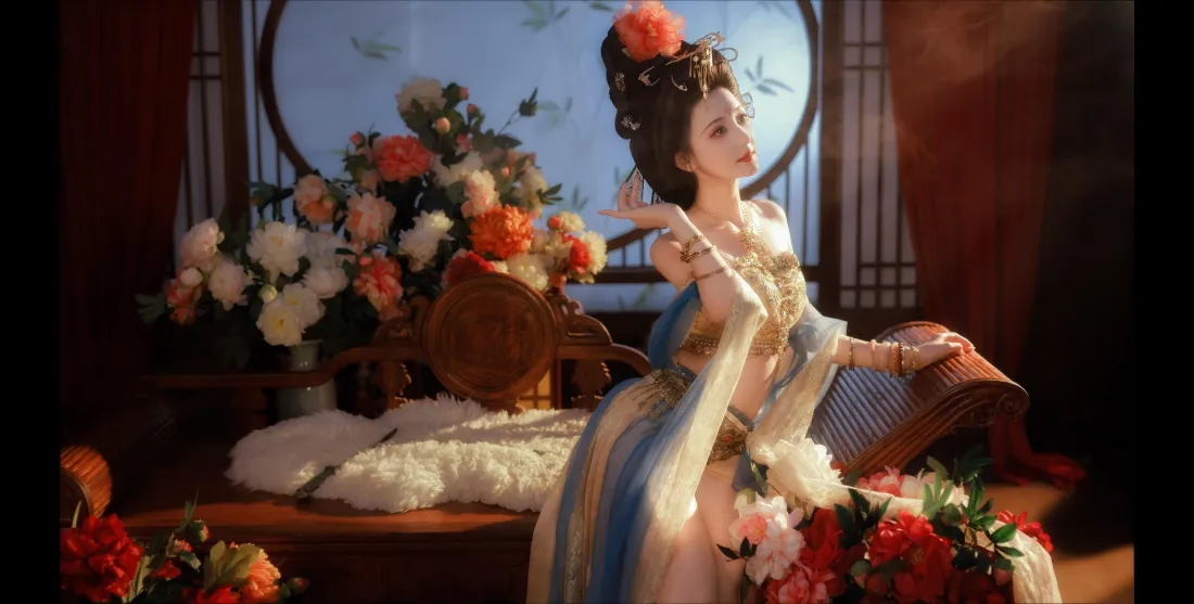 4k古风汉服美女壁纸｜国风室内背景图片 - 平板适用「哲风壁纸」