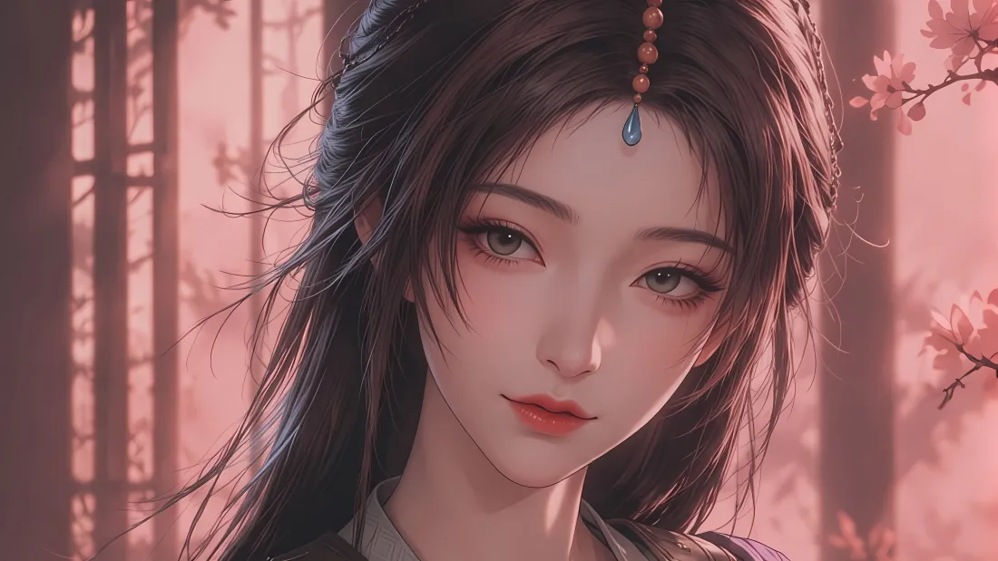 6k宋玉壁纸｜桃花林粉色背景图片 - 凡人修仙传古风美女「哲风壁纸」