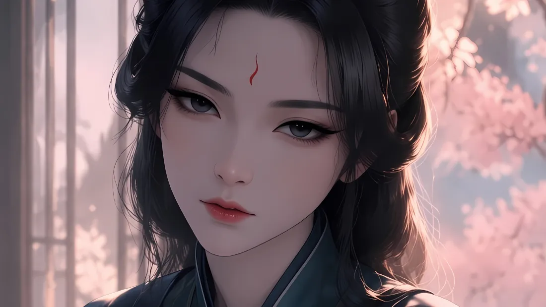 6k凡人修仙传双剑侍女壁纸｜古风桃花背景图片 - 冷艳国风古装美人「哲风壁纸」
