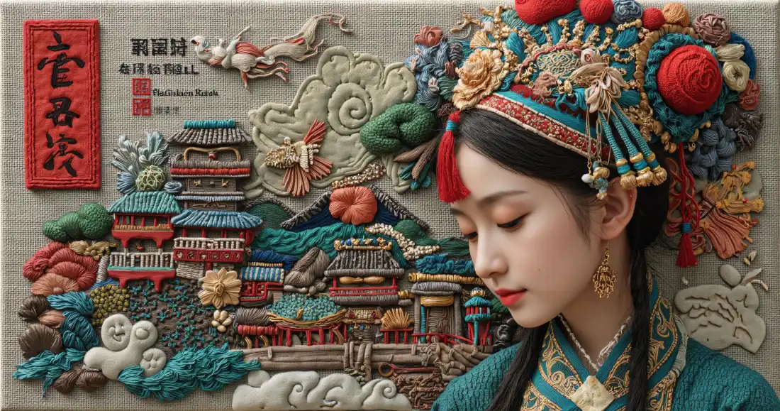 3k民族风少女壁纸｜天官赐福浮雕背景图片 - 国风人像「哲风壁纸」