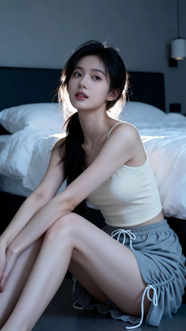 长发清纯美女手机壁纸｜卧室居家背景图片 - 慵懒氛围感「哲风壁纸」