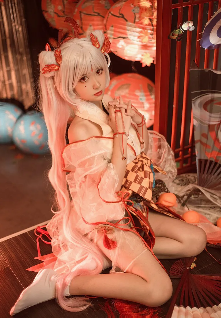 不知火手机壁纸｜南桃Momoko cos背景图片 - 阴阳师少女「哲风壁纸」