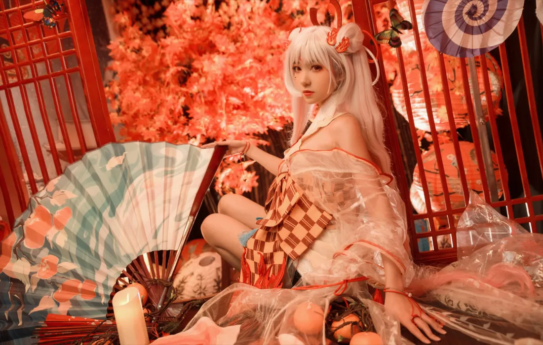4k阴阳师不知火壁纸｜和风cosplay背景图片 - 南桃Momoko「哲风壁纸」