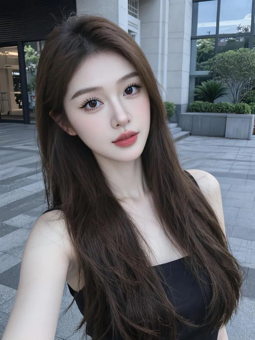 甜美美女手机壁纸｜户外街拍背景图片 - 时尚气质写真「哲风壁纸」