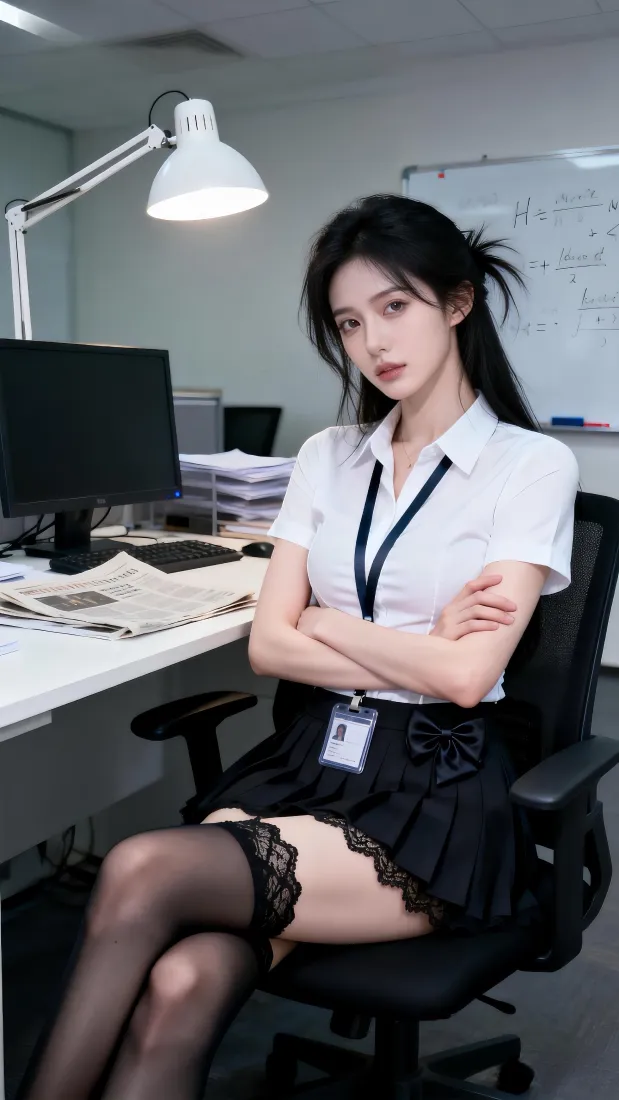 职场美女手机壁纸｜办公室背景图片 - 氛围感职业穿搭「哲风壁纸」
