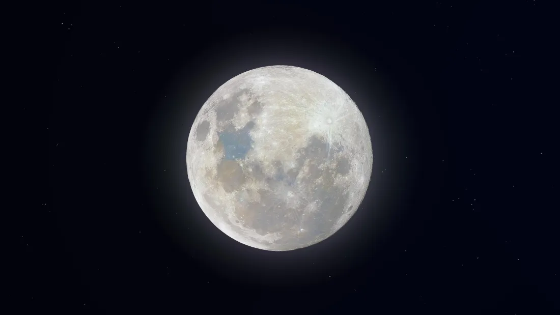 8k满月壁纸｜深邃夜空背景图片 - 自然月球月色风景「哲风壁纸」