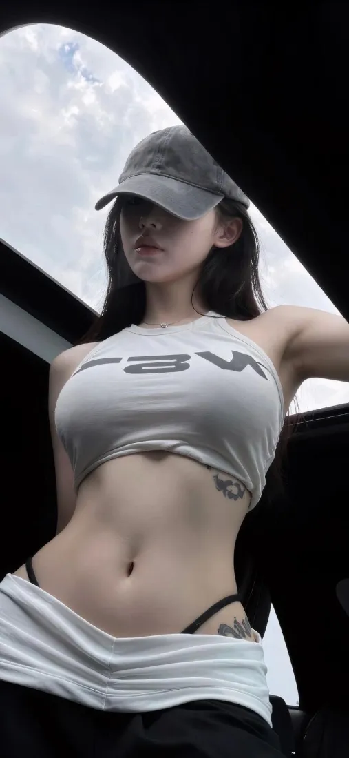 时尚辣妹手机壁纸｜露腰穿搭背景图片 - 休闲氛围感「哲风壁纸」