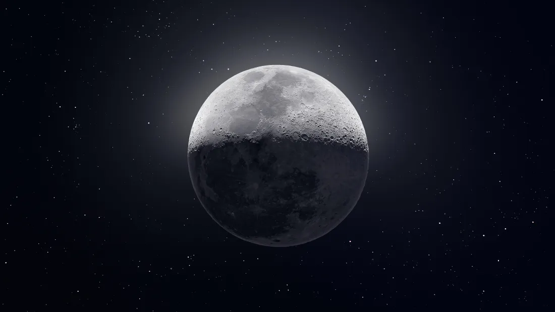8k月亮壁纸｜夜晚星空背景图片 - 宇宙深空星体「哲风壁纸」