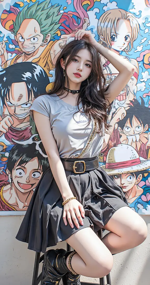 甜酷美女手机壁纸｜海贼王动漫墙背景图片 - 时尚穿搭写真「哲风壁纸」