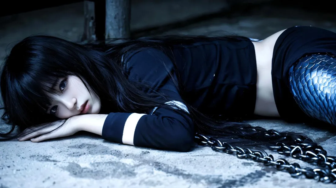 2k黑发美女壁纸｜冷调工业风背景图片 - 氛围感少女写真「哲风壁纸」