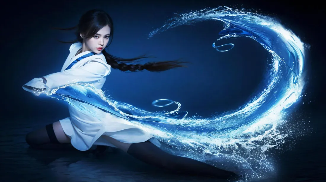 2k陆雪琪壁纸｜白衣仙侠水浪背景图片 - 平板高清通用「哲风壁纸」