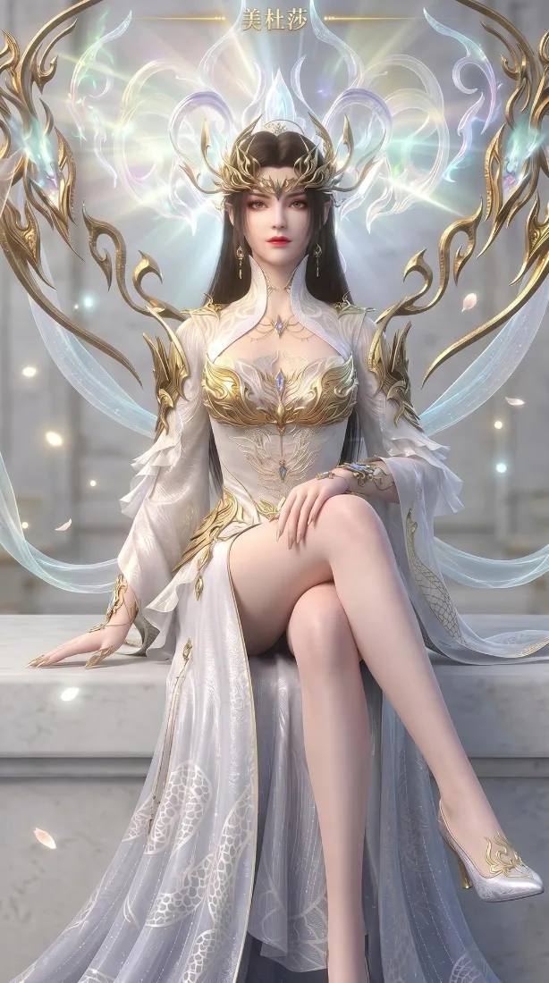 美杜莎手机壁纸｜斗破苍穹国漫背景图片 - 鎏金长裙女王造型「哲风壁纸」
